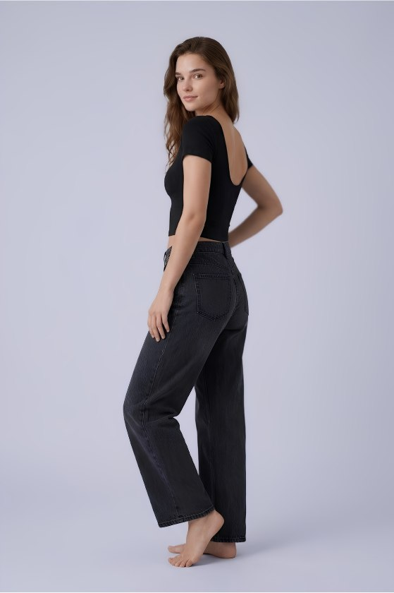Backless Round Neck Crop Top