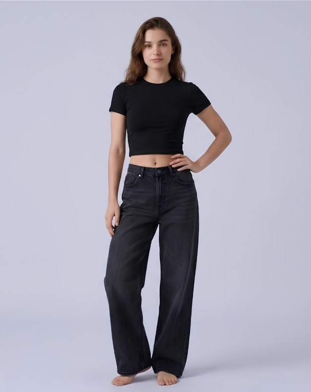 Backless Round Neck Crop Top