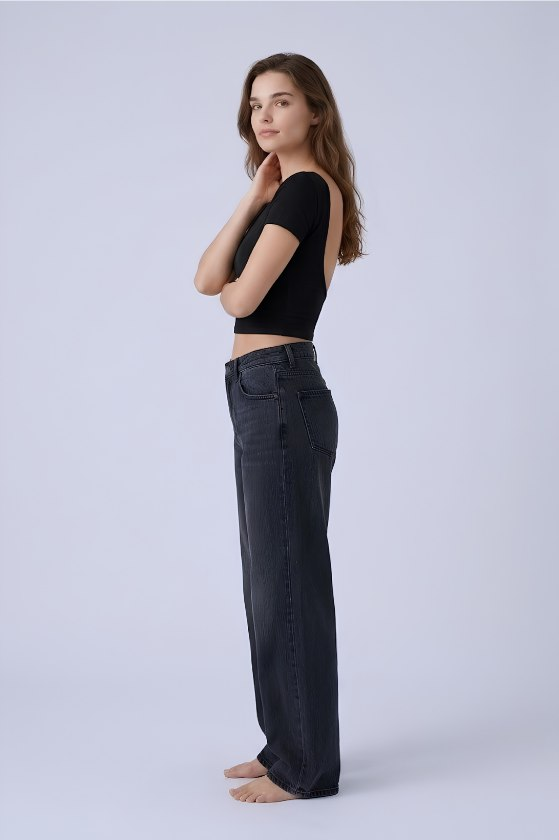 Backless Round Neck Crop Top