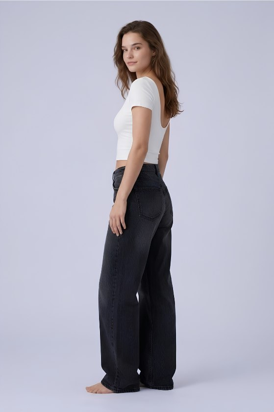 Backless Round Neck Crop Top