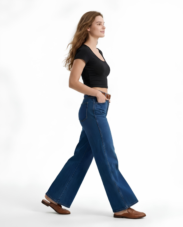 Cropped Wide Neck Short Sleeve