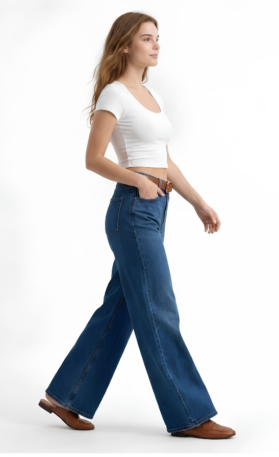 Cropped Wide Neck Short Sleeve