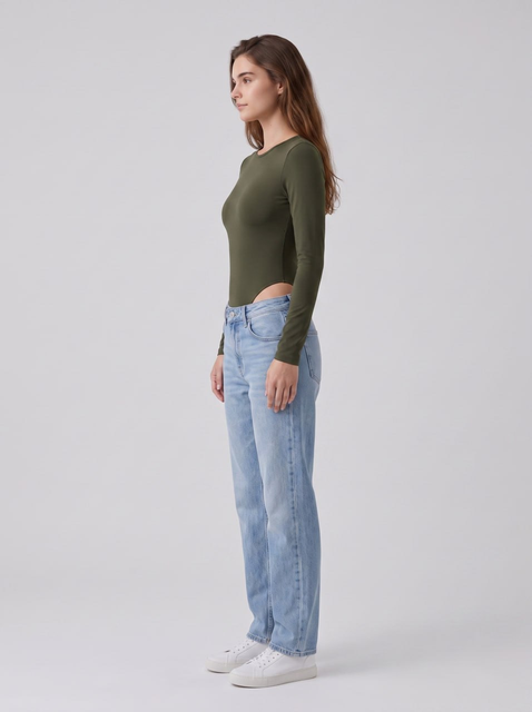 Long Sleeve Crew Neck Bodysuit