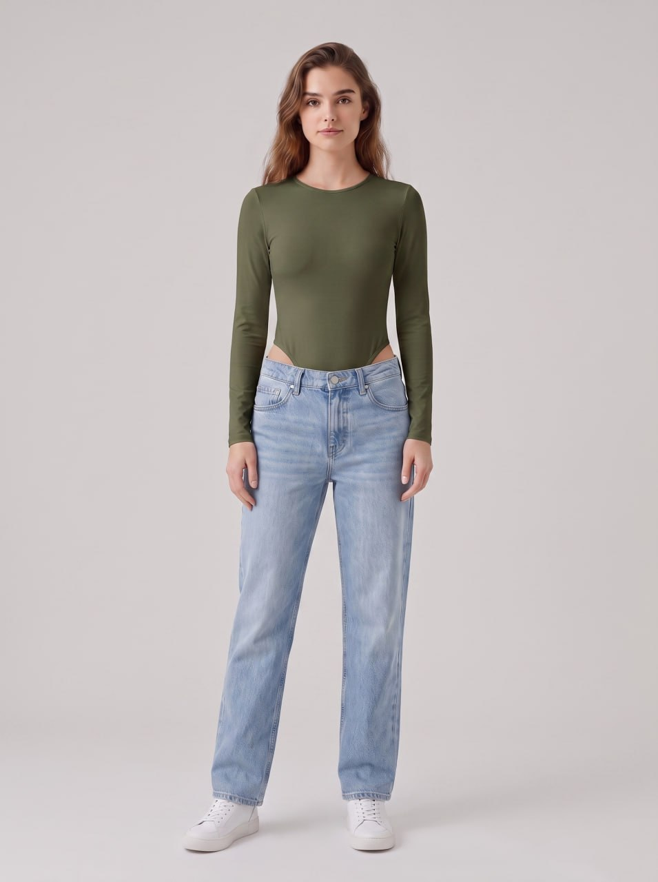 Long Sleeve Crew Neck Bodysuit
