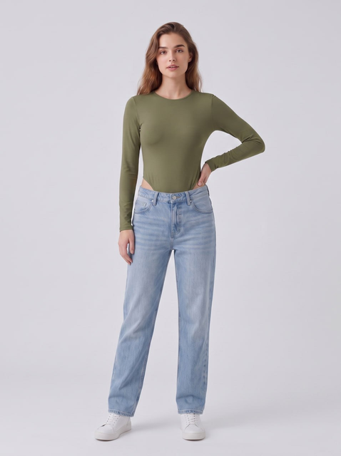 Long Sleeve Crew Neck Bodysuit