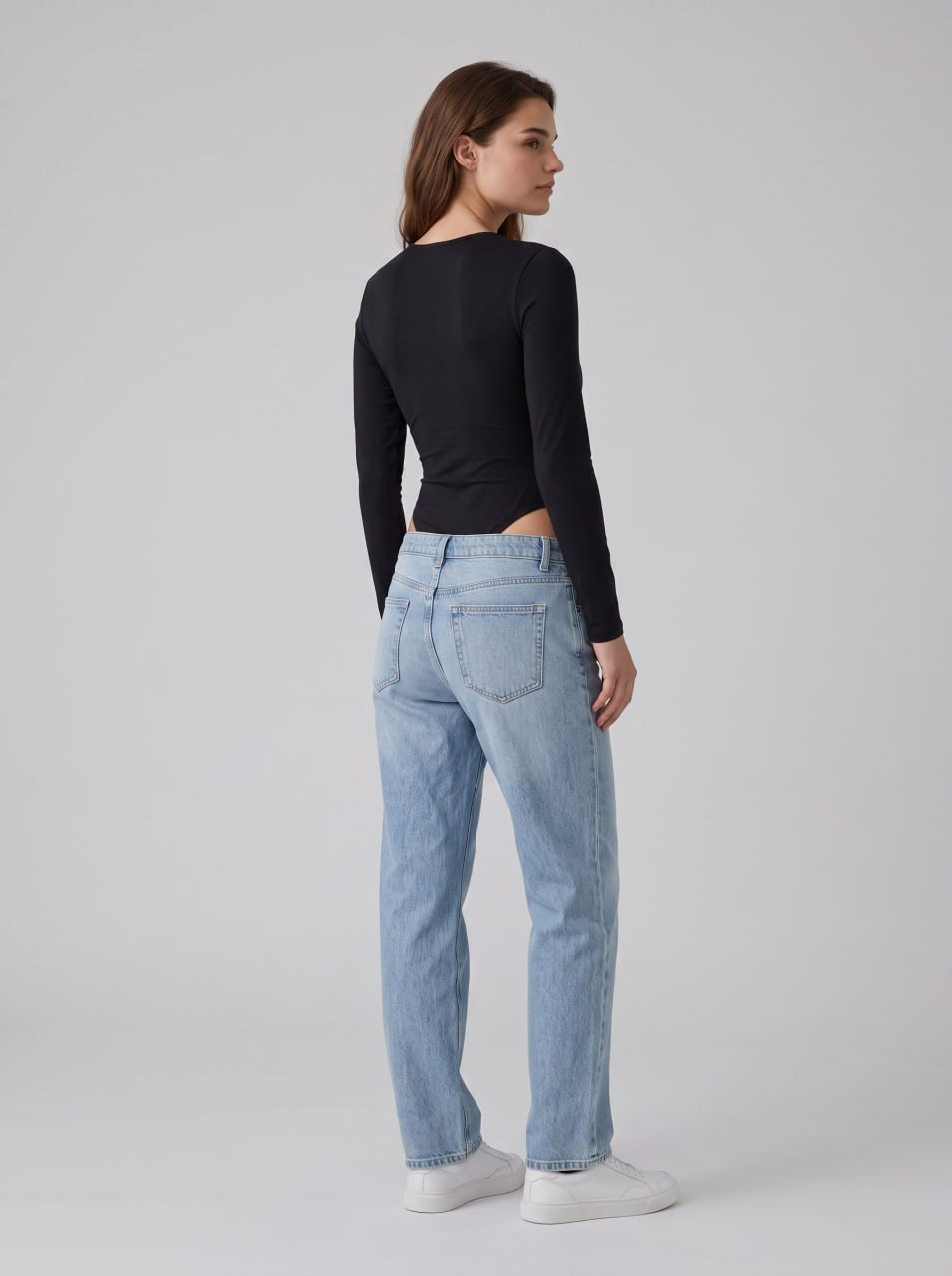 Long Sleeve Zip-Neck Bodysuit
