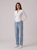 Long Sleeve Zip-Neck Bodysuit