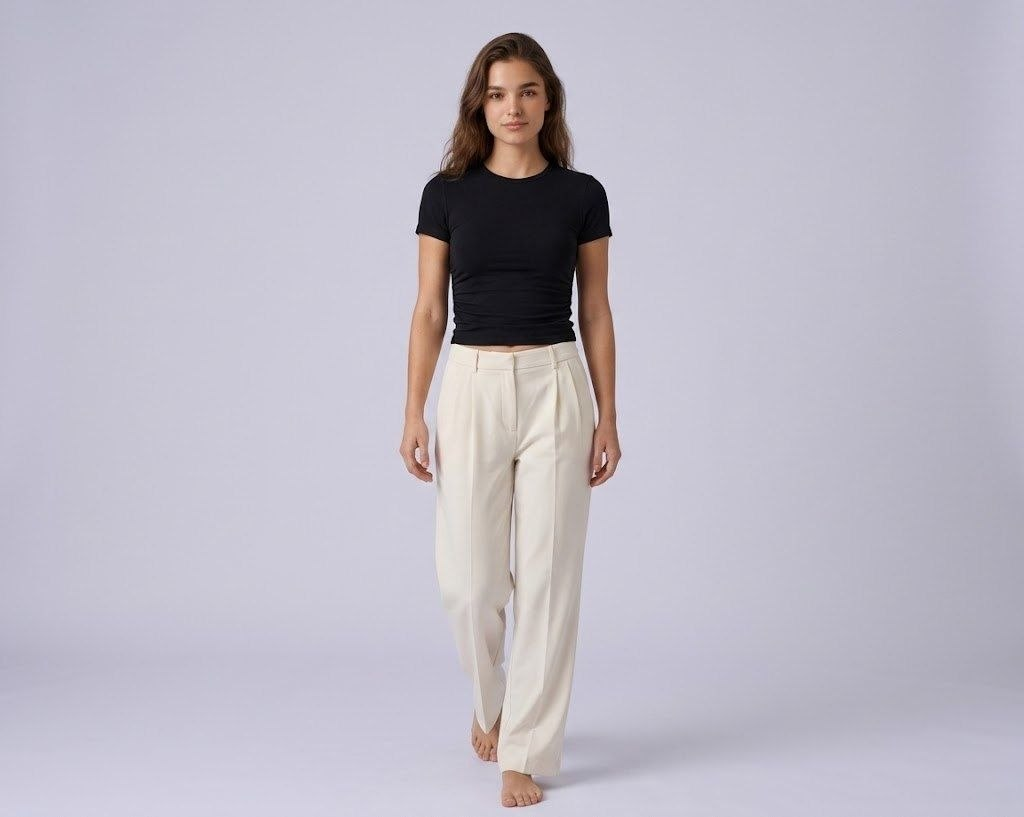 Short Sleeve Crew Neck Top