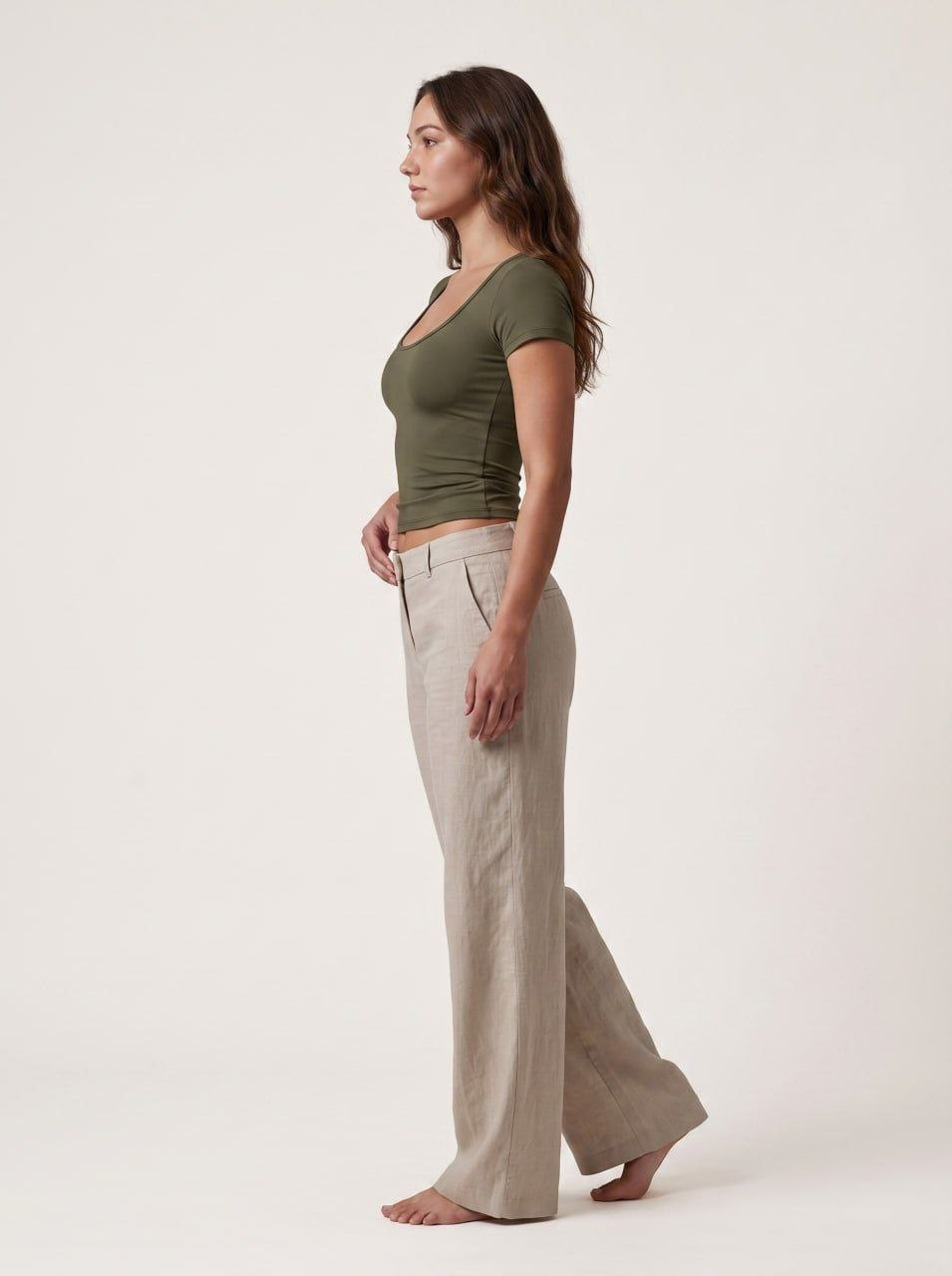 Short Sleeve Scoop Neck Top
