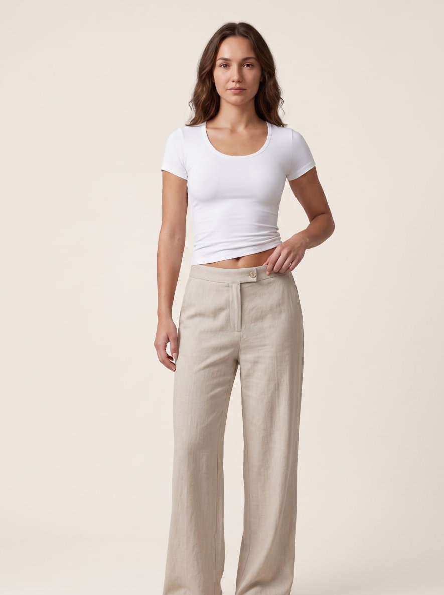 Short Sleeve Scoop Neck Top