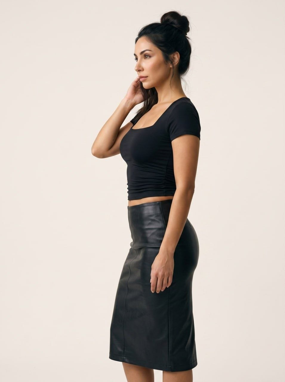 Short Sleeve Square Neck Top