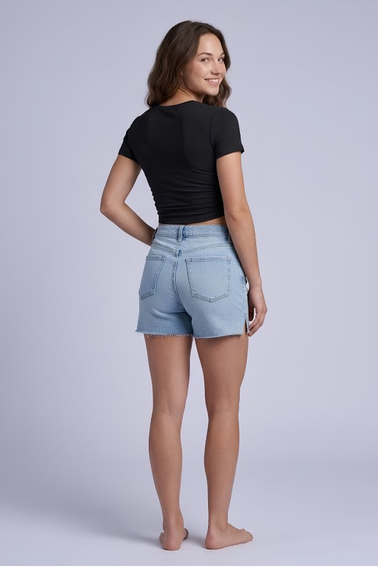 Short Sleeve Square Neck Top