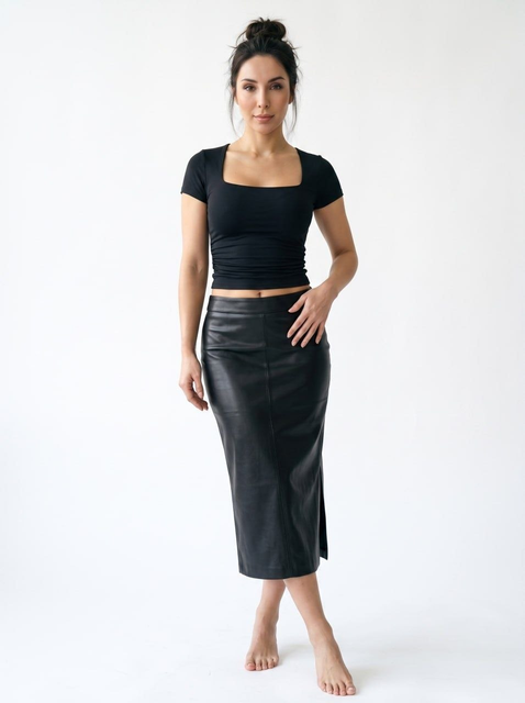 Short Sleeve Square Neck Top