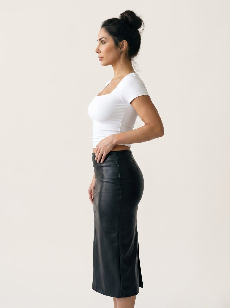 Short Sleeve Square Neck Top