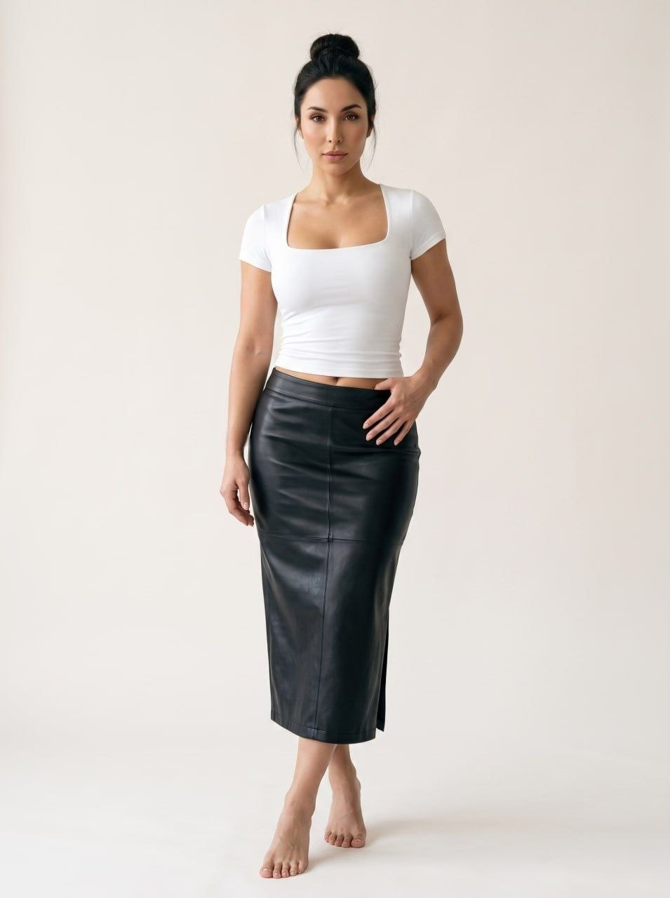 Short Sleeve Square Neck Top