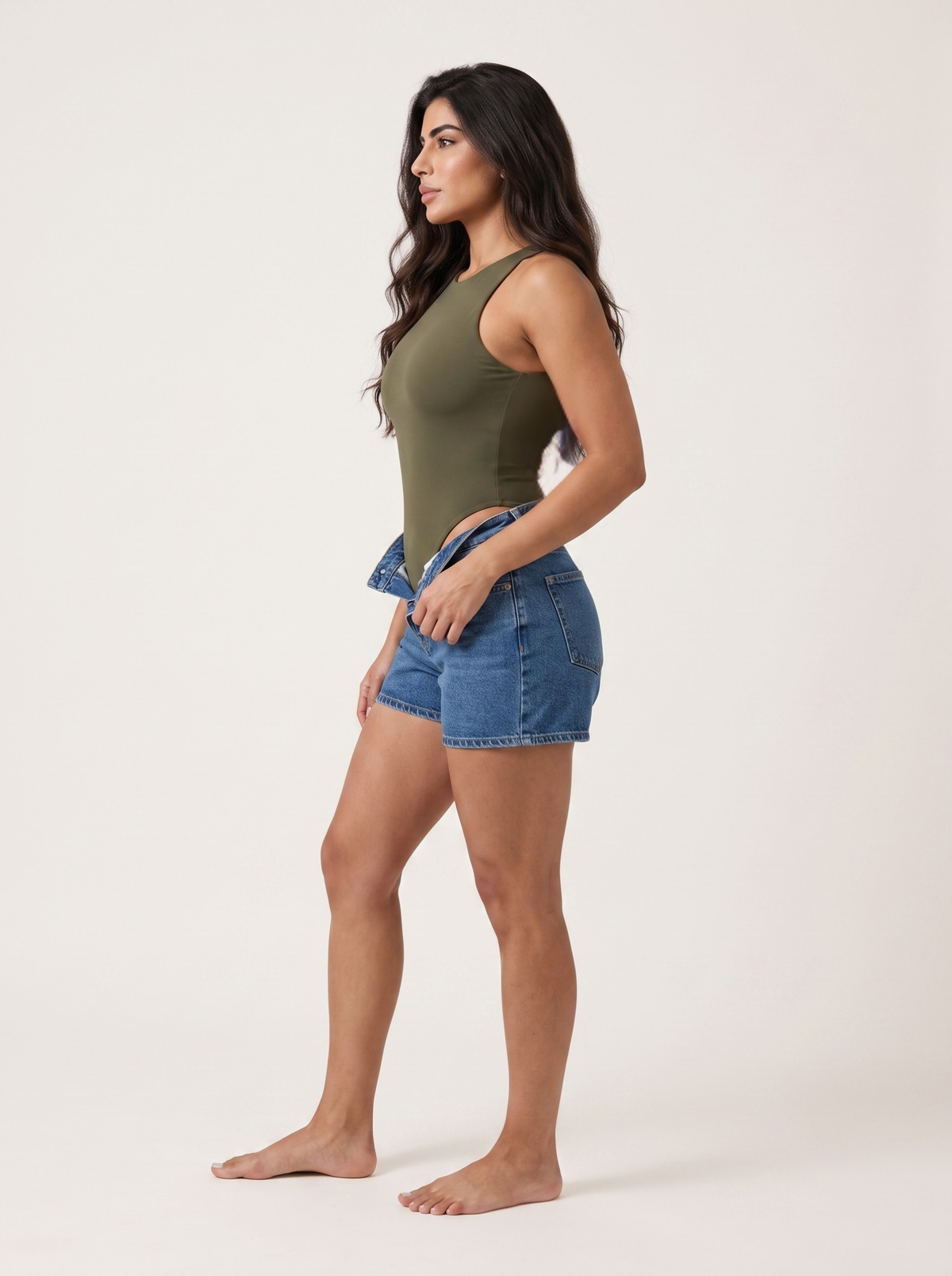 Sleeveless Crew Neck Bodysuit