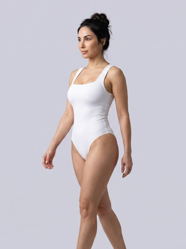 Sleeveless Square Neck Bodysuit