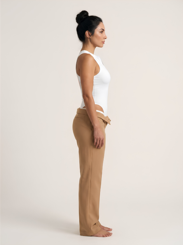 Sleeveless Zip-Neck Bodysuit